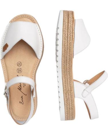 Sandalias de Mujer y Niña EVA MAÑAS NAUTICO PIEL SERRAJE 496 BLANCO