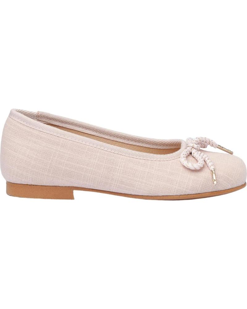 Sapatos de Menina ANGELITOS BAILARINA CEREMONIA PIEL 1568 ROSA