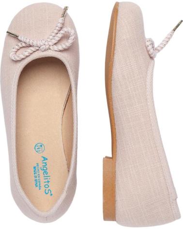 Sapatos de Menina ANGELITOS BAILARINA CEREMONIA PIEL 1568 ROSA