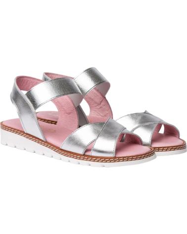 Woman and girl Sandals ANGELITOS SANDALIA H LEOPARDO ANG626  PLATA