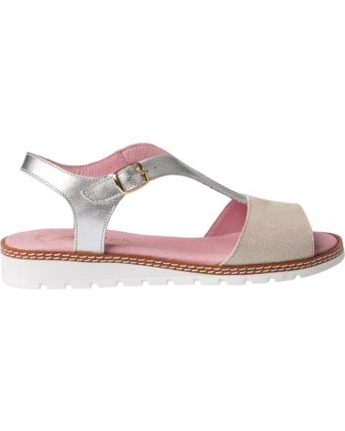 Sandales ANGELITOS  pour Femme et Fille SANDALIA H LEOPARDO ANG625  PLATA