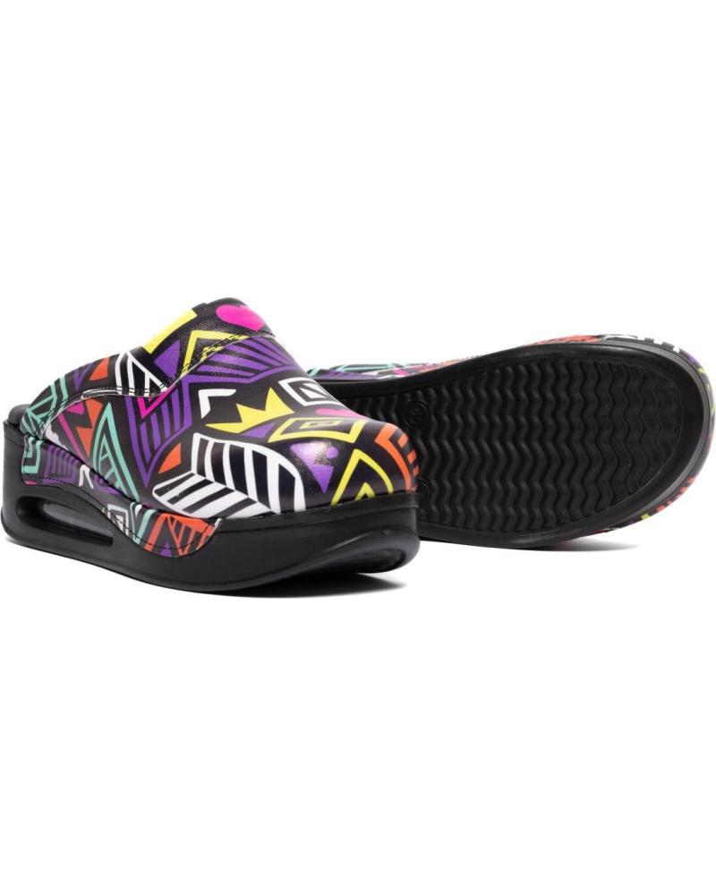 Clogs De Mujer ZUEKOOS ZUECO SANITARIO TRIANGLES NEGRO