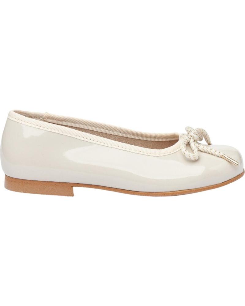 Chaussures ANGELITOS  pour Fille BAILARINA CEREMONIA CHAROL 1569  BEIGE