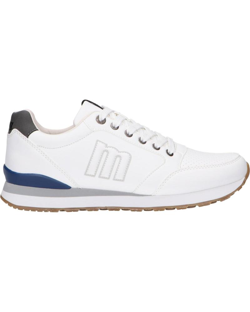 Man Trainers MTNG MUSTANG 84697 ZAPATILLAS CASUAL DE HOMBRE  BLANCO Y AZUL
