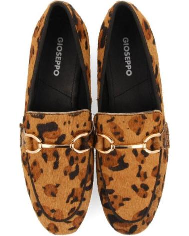 Bailarinas GIOSEPPO  de Mujer MOCASINES CON PRINT DE LEOPARDO PARA MUJER DUPREE  MARRON