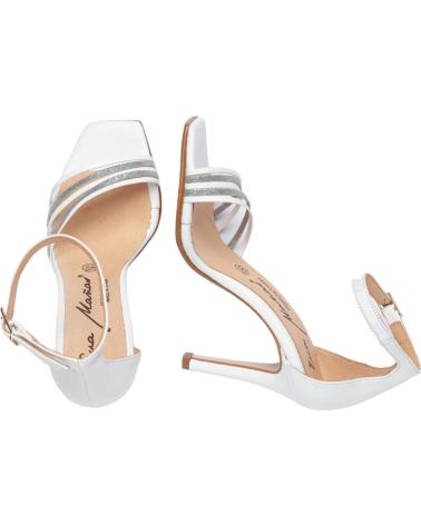 Zapatos de tacón per Donna EVA MAÑAS SALON FIESTA PIEL 1474 BLANCO