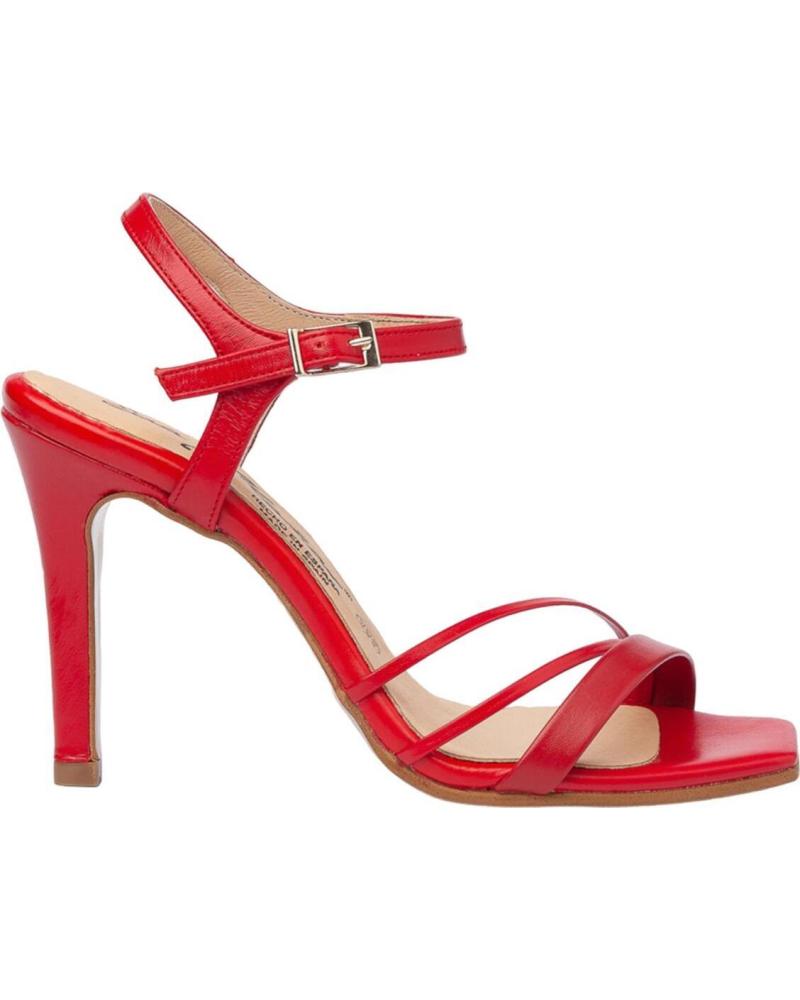 Woman Sandals EVA MAÑAS SALON FIESTA PIEL 1475 ROJO
