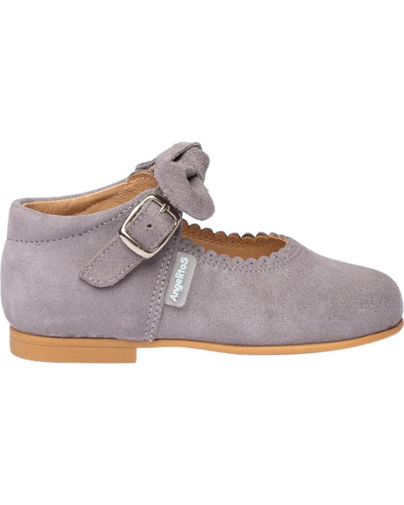 Schuhe für Mädchen ANGELITOS MERCEDITA PIEL 509 GRIS