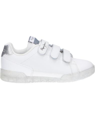 Zapatillas deporte de Mujer y Niña PEPE JEANS PGS30487 LAMBERT GLITTER 800 WHITE