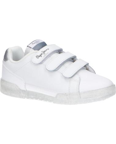 Zapatillas deporte de Mujer y Niña PEPE JEANS PGS30487 LAMBERT GLITTER 800 WHITE
