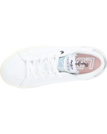 Woman and girl sports shoes PEPE JEANS PGS30483 KENTON CLASSIC  800 WHITE