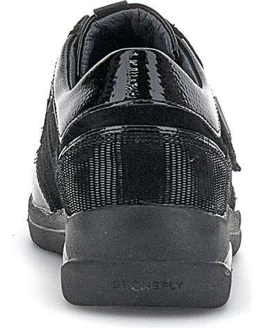 STONEFLY ZAPATO CON VELCRO AURORA 23 NOBUCK NEGRO