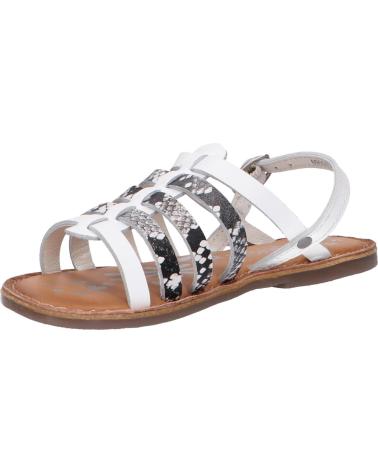 Sandalias de Mujer y Niña KICKERS 695575-30 DIXON 33 BLANC NOIR REPTILE