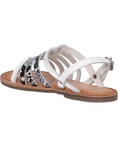 Sandalias de Mujer y Niña KICKERS 695575-30 DIXON 33 BLANC NOIR REPTILE