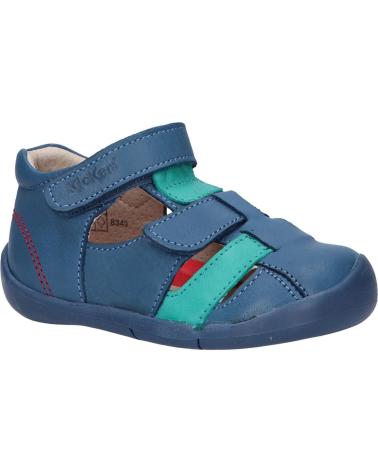 Sandali KICKERS  per Bambina e Bambino 858390-10 WASABOU  51 BLEU VERT