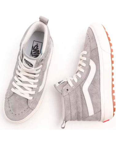 Sneaker für Damen und Herren und Mädchen VANS OFF THE WALL UA SK8-HI MTE-1 DRIZZLE--MARSHMALLOW GRIS