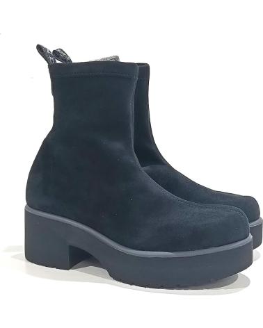 Botines de Mujer WEEKEND BY PEDRO MIRALLES BOTIN DE LICRA ELASTICA CON TACON Y PLATAFORMA DE GOMA NEGRO