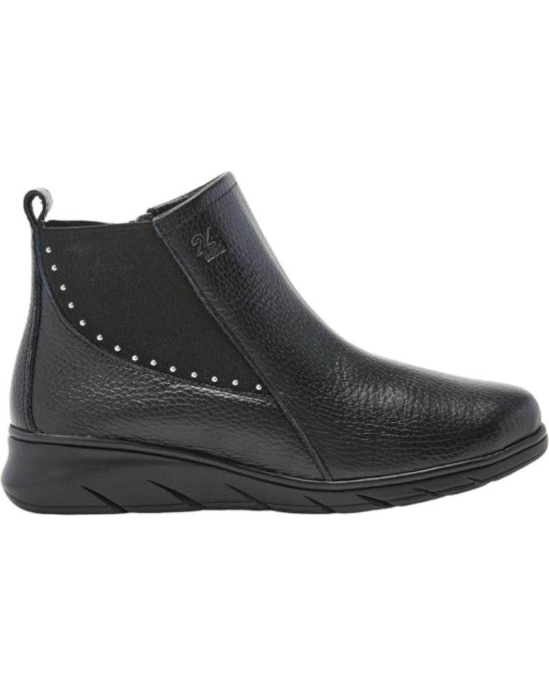 Botines De Mujer 24 HORAS BOTIN PIEL NEGRO DOLLARO NEGRO