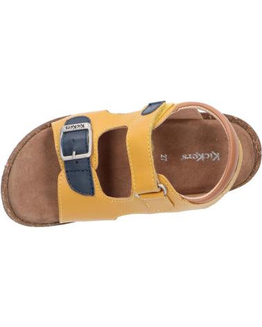 Sandales pour Femme et Fille et Garçon KICKERS 694917-30 FUNKYO 71 JAUNE MARINE CAMEL
