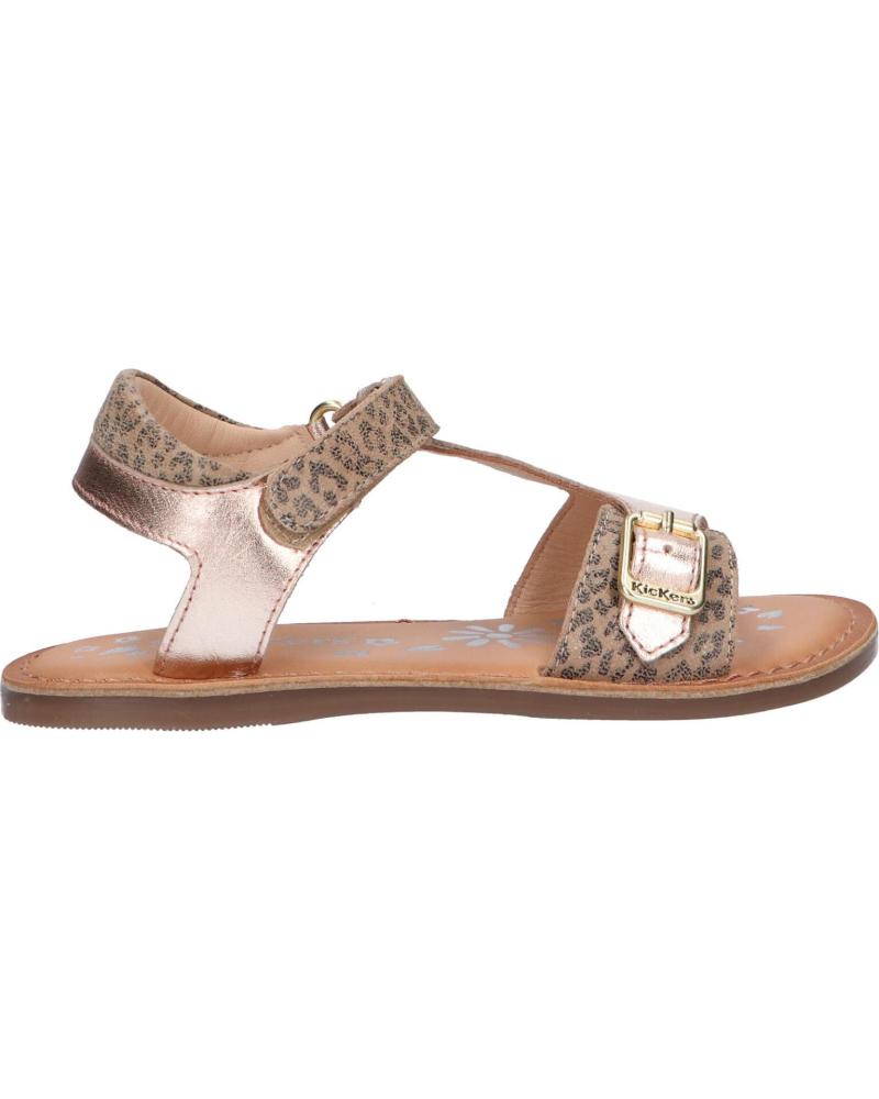 Sandalias de Niña KICKERS 784453-10 DIAZZ 113 BEIGE LEOPARD ROSE