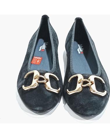 Bailarinas de Mujer CALLAGHAN SABRINA PLANA DE ANTE CON SUELA DE GOMA Y SISTEMA ADAPTACT NEGRO