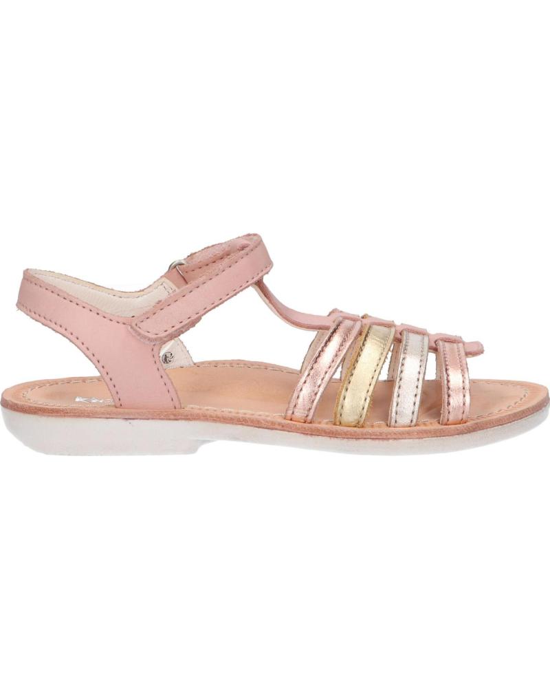 Woman and girl Sandals KICKERS 858620-30 COSMETICK  131 ROSE METALLISE OR