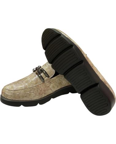 Mocasines de Mujer 24 HORAS 25826 CHAROL BEIGE TAS-S LINO
