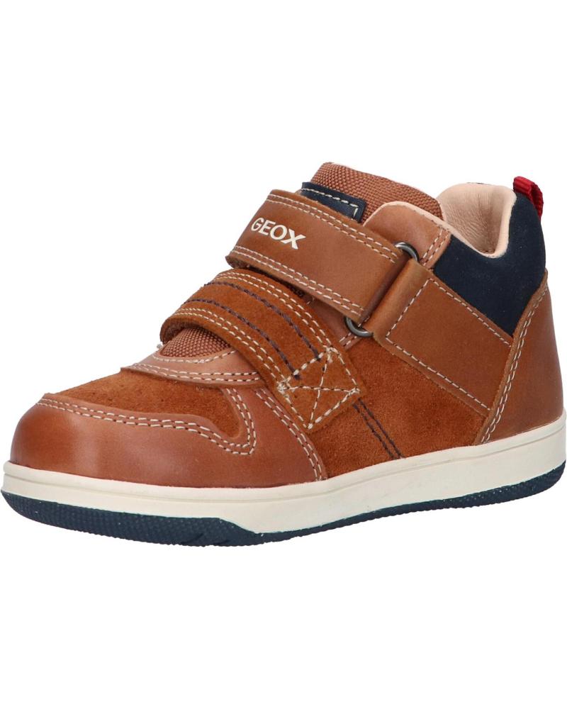 Shoes De Nino GEOX B161LA 022ME B NEW FLICK BOY C6381 LT BROWN NAVY