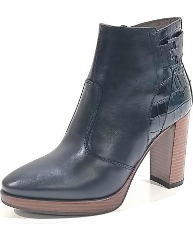 Stivaletti NERO GIARDINI  per Donna BOTIN VESTIR DE PIEL CON TACON Y PLATAFORMA  NEGRO