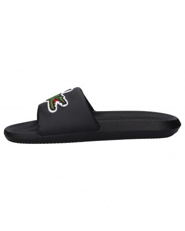 Chanclas LACOSTE  de Hombre 38CMA0073 CROCO SLIDE  1B4 BLK-GRN