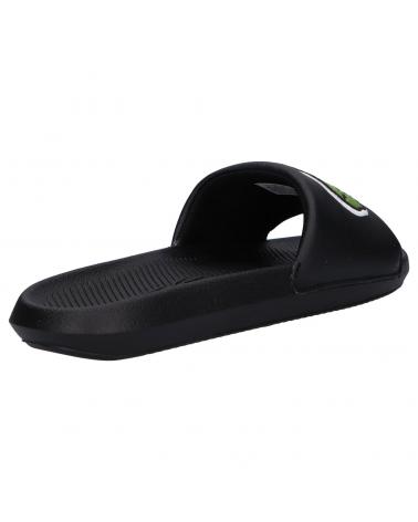 Chanclas LACOSTE  de Hombre 38CMA0073 CROCO SLIDE  1B4 BLK-GRN