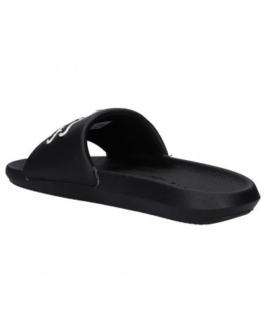 Chanclas LACOSTE  de Hombre 38CMA0073 CROCO SLIDE  1B4 BLK-GRN