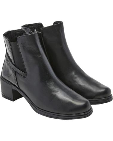 Botines de Mujer 24 HORAS BOTINES PIEL NEGROS MIST-S NEGRO-NEGRO