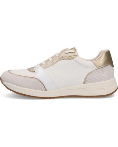 Sapatos Desportivos GEOX  de Mulher SNEAKER CORDONES  WHITE-PLATINUM