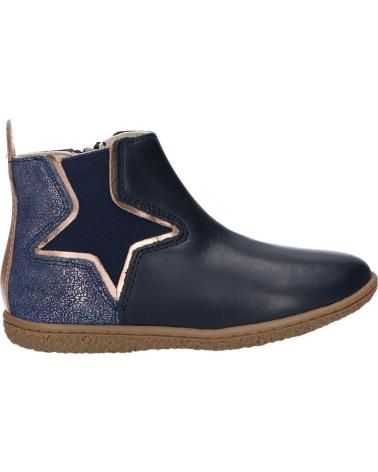 Bottines KICKERS  pour Fille 744616-30 VERMILLON  102 MARINE METALLIS
