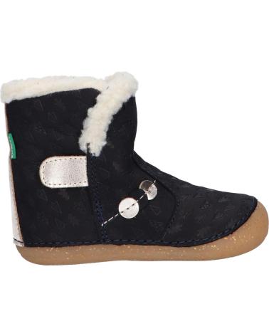 Bottes KICKERS  pour Fille 909740-10 SO WINDY  102 MARINE OR FANTA