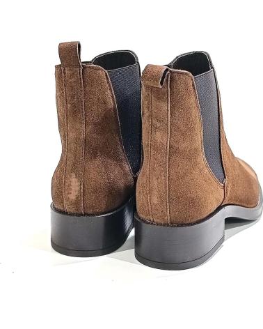 Woman Mid boots ALPE BOTIN CASUAL DE SERRAJE CON TACON Y SUELA DE GOMA CASTANA