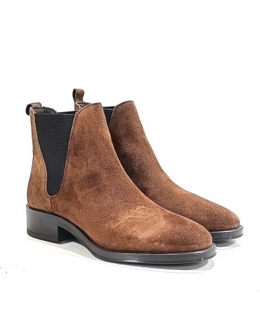 Woman Mid boots ALPE BOTIN CASUAL DE SERRAJE CON TACON Y SUELA DE GOMA CASTANA