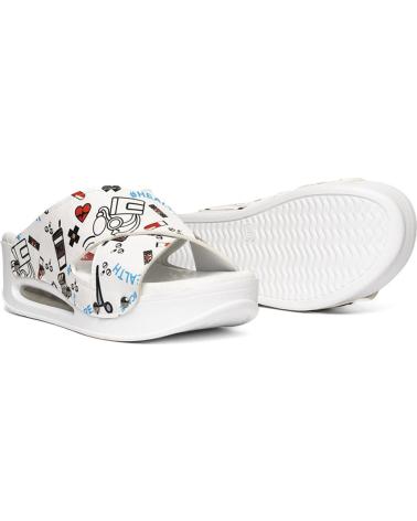 Zoccoli ZUEKOOS  per Donna ZUECO TIRAS CRUZADAS AIRMAX 03-CLIPERS  BLANCO