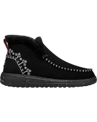 Stivaletti HEY DUDE  per Donna DENNY WOOL FAUX SHEARLING NEGRO  NEGRO
