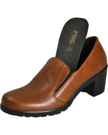 Zapatos de tacón IMAC  de Mujer - MOCASIN CON TACON DE PLANTILLA EXTRAIBLE MUJER MOD  COGNAC-BEIGE