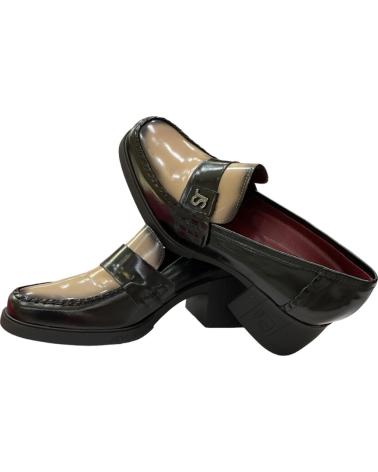 Schuhe JOSE SAENZ  für Damen MOCASIN TACON PIEL  ANTIC NEGRO-ANTIC ARENA-ANTIC NEGRO