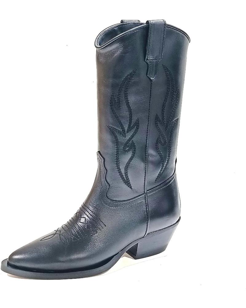 Boots ALPE  für Damen BOTA COWBOY DE PIEL CON TACON CUBANO  NEGRO