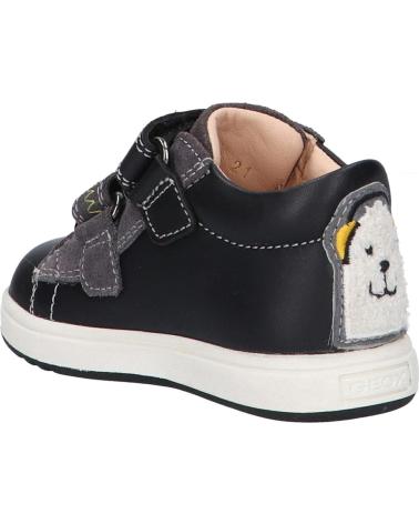 girl and boy Trainers GEOX B264DB 08522 B BIGLIA BOY C0054 BLACK-YELLOW