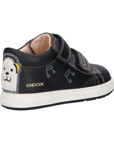 girl and boy Trainers GEOX B264DB 08522 B BIGLIA BOY C0054 BLACK-YELLOW