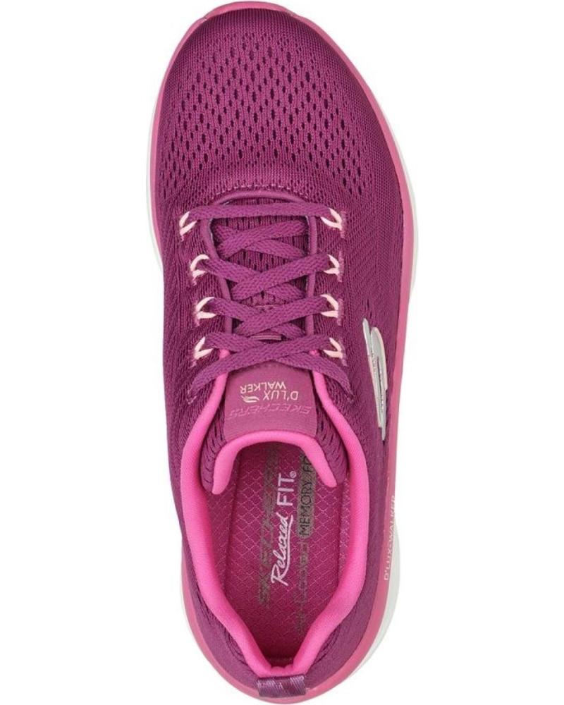 Sports Shoes De Mujer SKECHERS DLUX WALKER FRESH FINESSE FUXIA GRIS