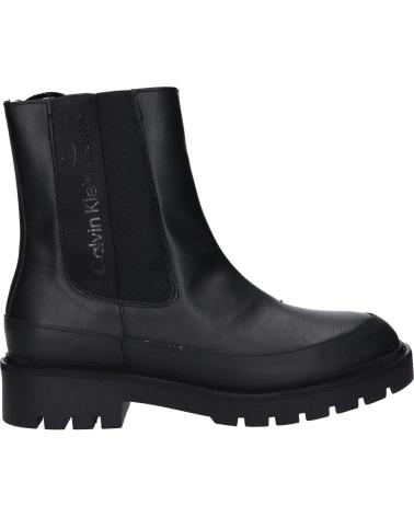 Botas de Mujer CALVIN KLEIN YW0YW01254 COMBAT MID CHELSEA BOOT 0GT TRIPLE BLACK