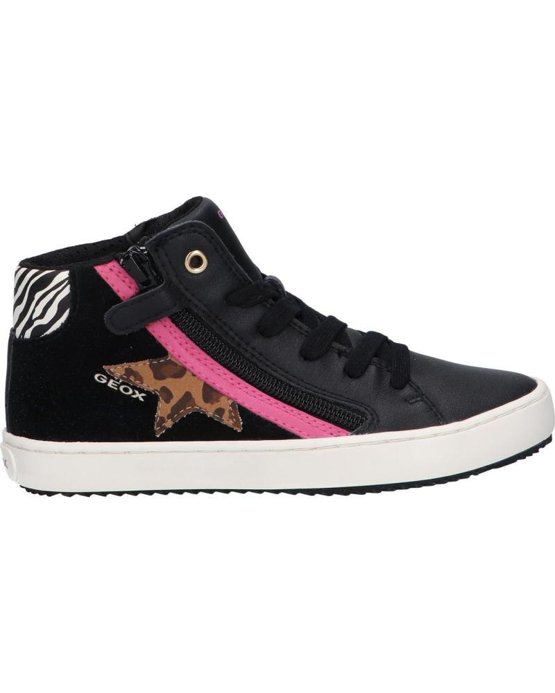 Woman and girl Trainers GEOX J264GA 022BC J KALISPERA GIRL  BLACK-FUCHSIA