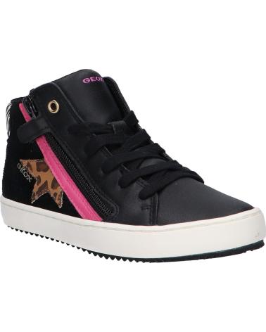 Woman and girl Trainers GEOX J264GA 022BC J KALISPERA GIRL  BLACK-FUCHSIA