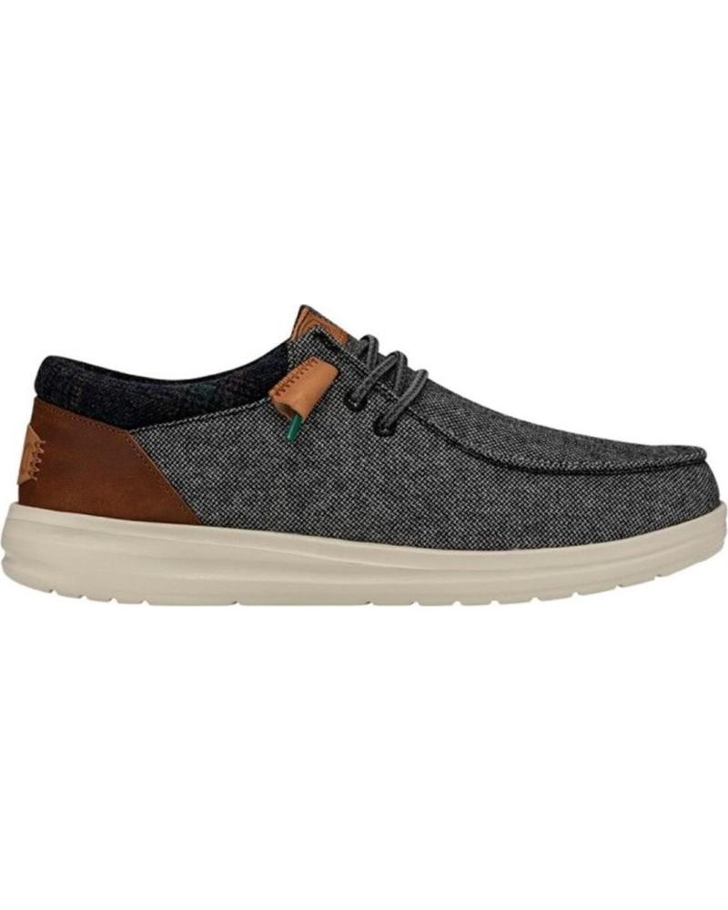 Scarpe HEY DUDE  per Uomo WALLY GRIP WOOL GRIS  GRIS